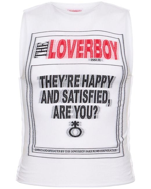 Charles Jeffrey White The Loverboy Issue Tank Top for men
