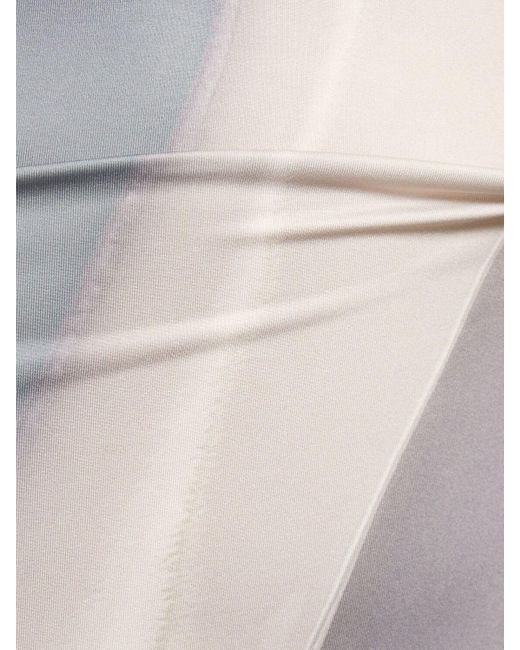 Robe longue en jersey imprimé à capuche Acne en coloris Gray