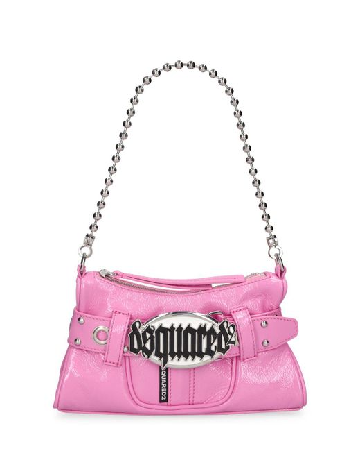 DSquared² Pink Schultertasche Aus Leder "gothic "