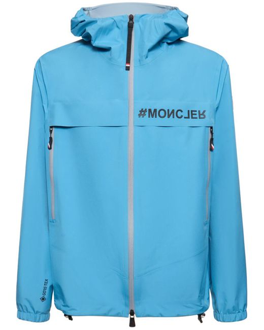 3 MONCLER GRENOBLE Blue Shipton Hooded Nylon Jacket for men