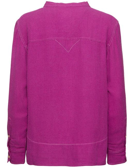 Isabel Marant Pink Tecoyo Buttoned Silk Top
