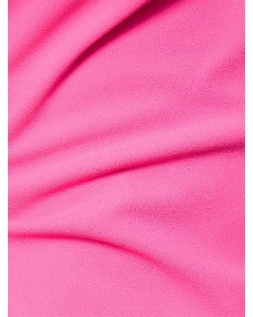 Robe bustier longue en maille de crêpe bysha Solace London en coloris Pink