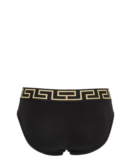 Paquete De 2 Calzones De Algodón Stretch Versace de Algodón de color Negro para hombre: ahorra un 25 % - Lyst