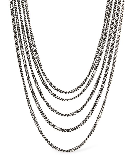 Ann Demeulemeester Metallic Lange Kette "jasmi"