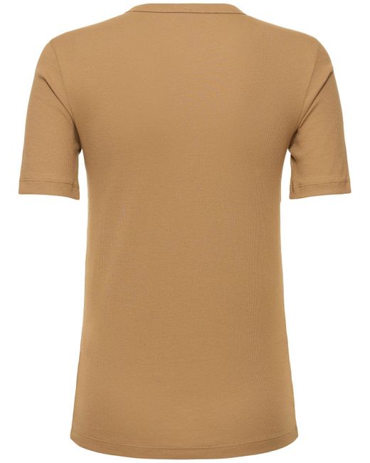 Totême  Natural Classic Rib Cotton Jersey T-shirt