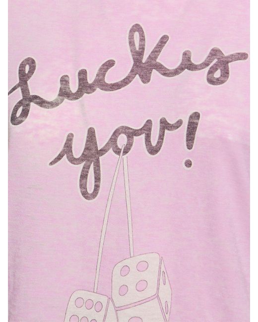Re/done コットンブレンドジャージーtシャツ Pink
