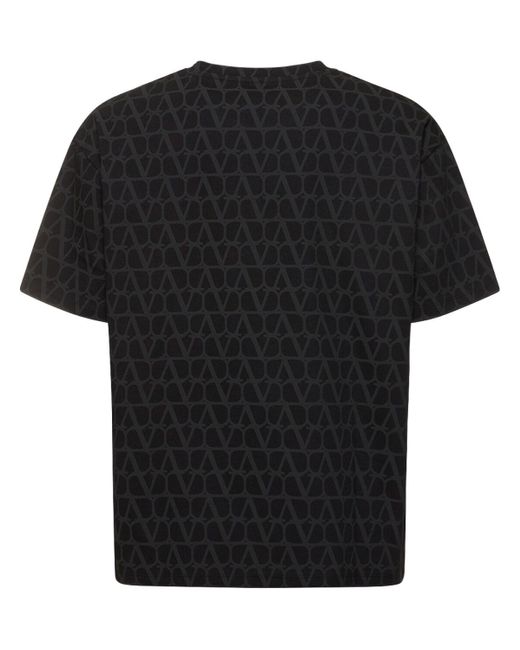 T-shirt toile iconographe in cotone di Valentino in Black da Uomo