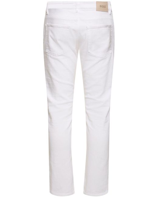 Jeans de denim de algodón Boss de hombre de color White