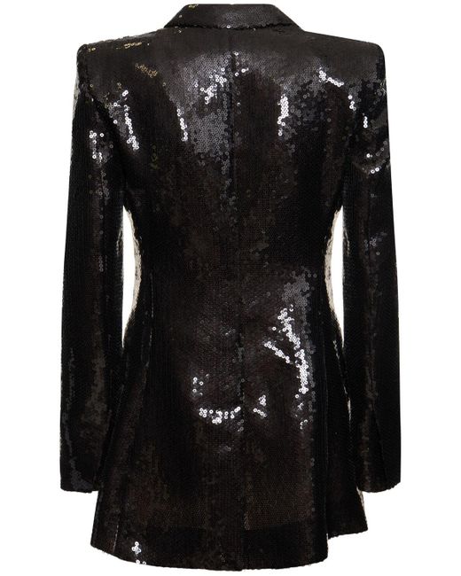 Veste cintrée en sequins Alberta Ferretti en coloris Black
