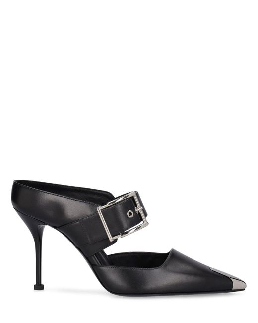 Zapatos de tacón de piel 90mm Alexander McQueen de color Black