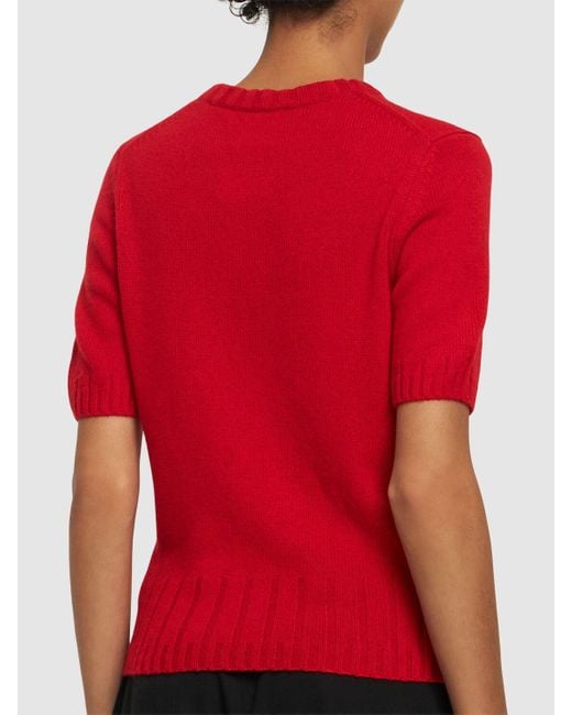 Khaite Red Luphia Cashmere Sweater