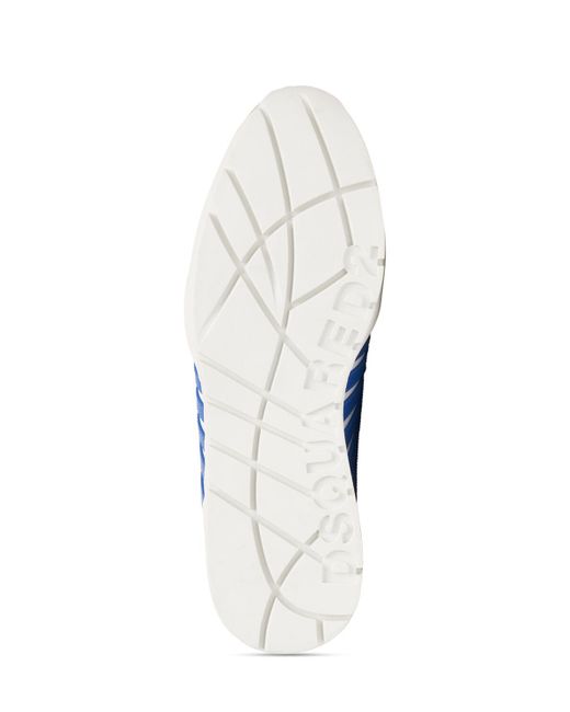 Sneakers in pelle con logo di DSquared² in Blue da Uomo