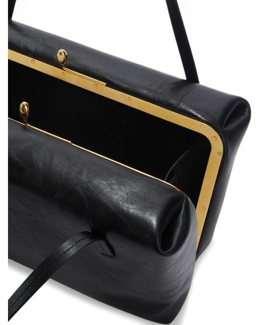 Jil Sander Black Medium Goji Soft Handle Leather Bag