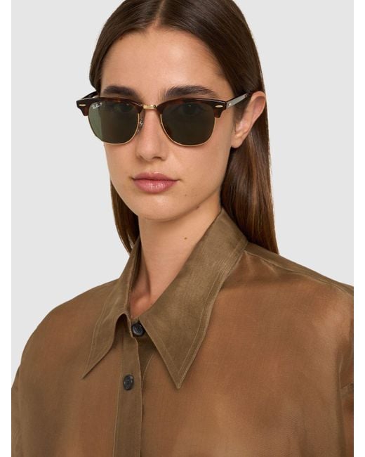 Ray Ban Clubmaster Metal Sunglasses in Metallic Lyst UK