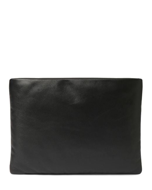 Saint Laurent Black Large Leather Pouch for men