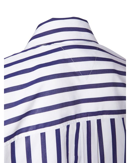 Bottega Veneta Blue Wide Stripe Cotton Shirt