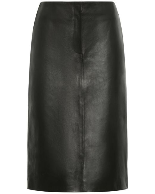 Magda Butrym Black Leather Pencil Skirt