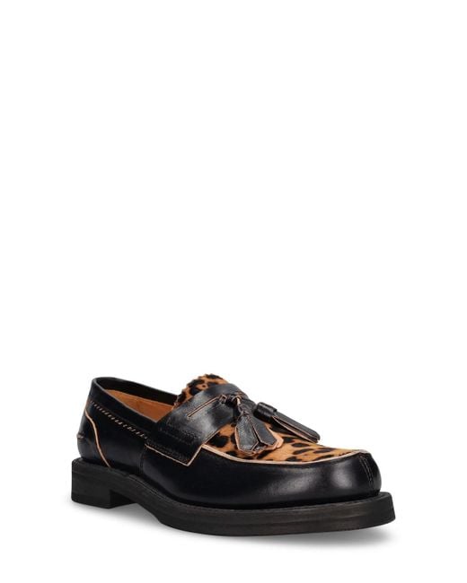 Our Legacy Black Leather Tassel Loafers for men