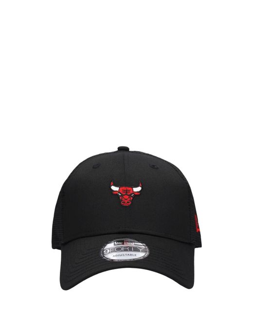 KTZ Black Chicago Bulls 9forty Trucker Cap for men