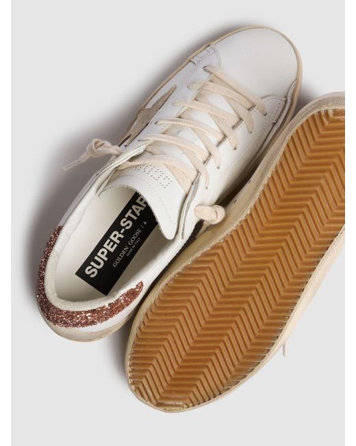 Baskets en cuir super-star 20 mm Golden Goose Deluxe Brand en coloris White