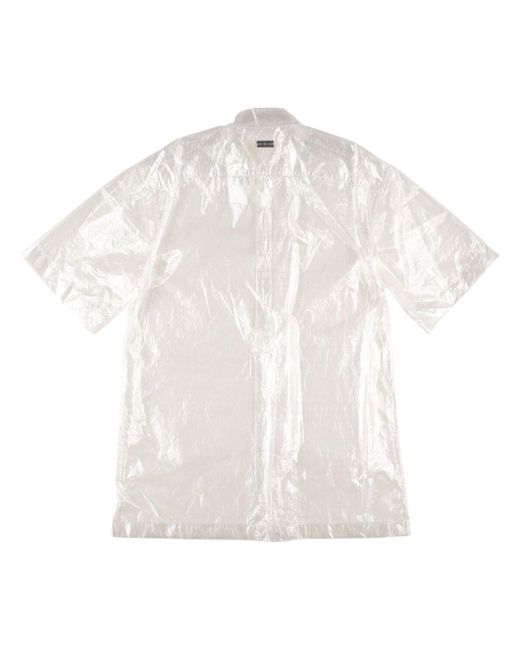 メンズ Dries Van Noten Cassidye ルーズフィットクリアシャツ White