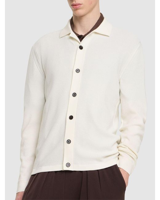 メンズ Zegna ピュアウールシャツ Natural