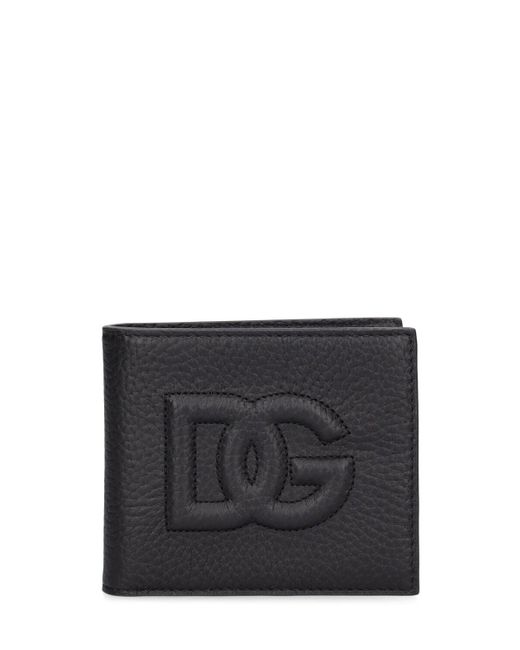 Portefeuille à deux volets avec logo embossé dg Dolce & Gabbana pour homme en coloris Black