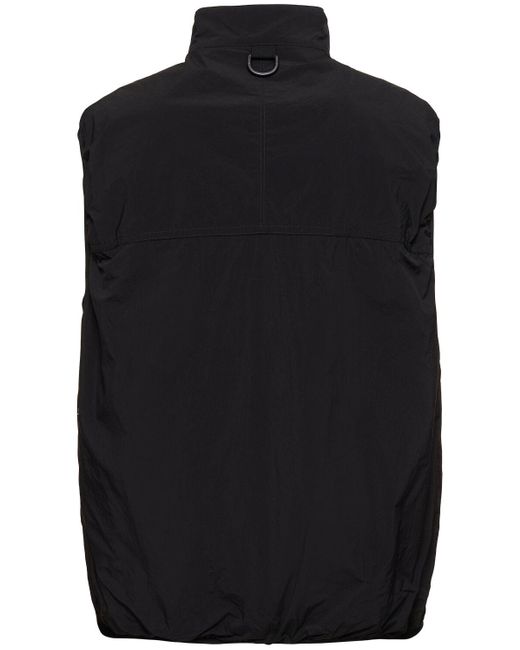 Comme des Garçons Black Zipped Nylon Logo Vest for men