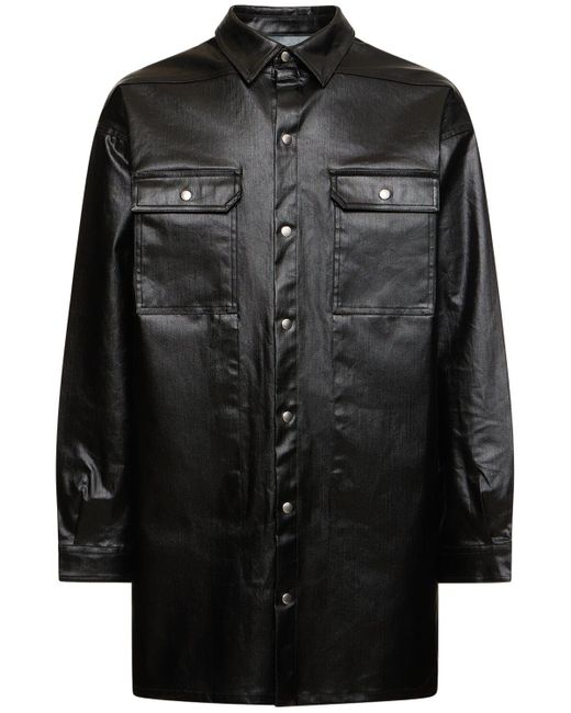 メンズ Rick Owens オーバーサイズコットンシャツ Black