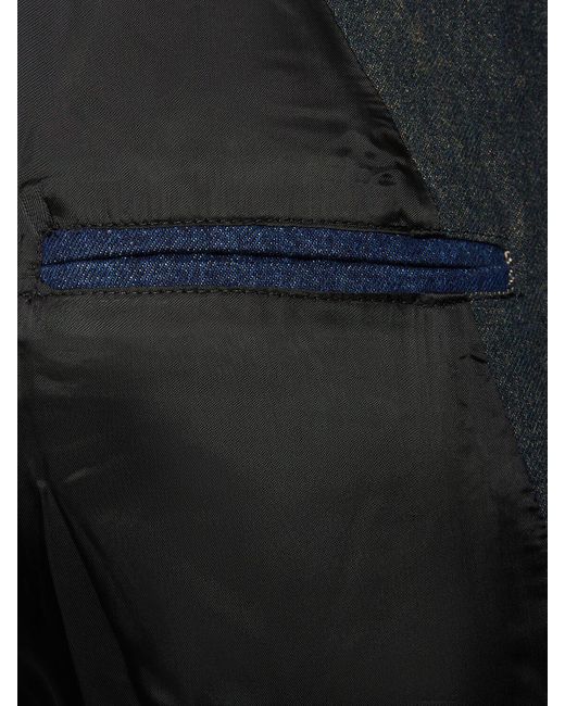 Egonlab Black Cotton Double Breasted Blazer for men