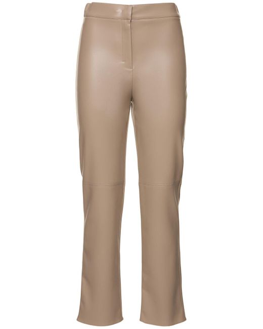 Max Mara Edgardコーティングストレートパンツ Natural