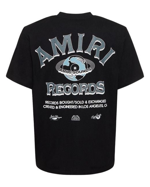 AMIRI ロゴ Music Record プリント コットン Tシャツ 人気 AMIRI ロゴ Music Record プリント コットン Tシャツ 人気