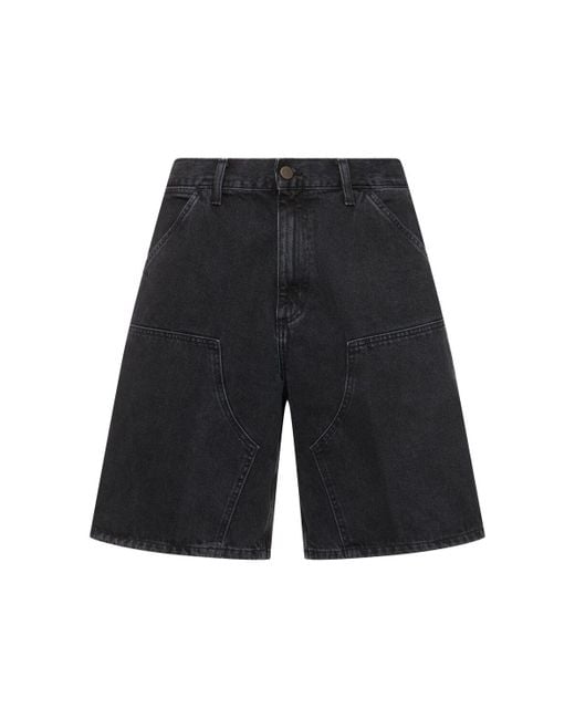 メンズ Carhartt Double Knee コットンデニムハーフパンツ Blue