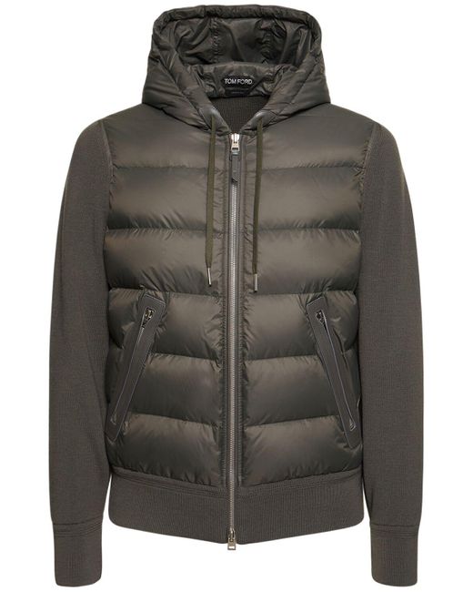 Tom Ford Daunenjacke Aus Wollmischung in Gray für Herren