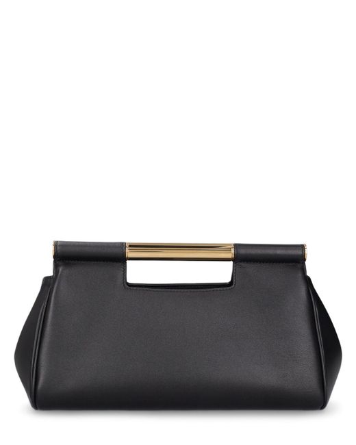 Dolce & Gabbana Black Sicily Elongated Leather Top Handle Bag