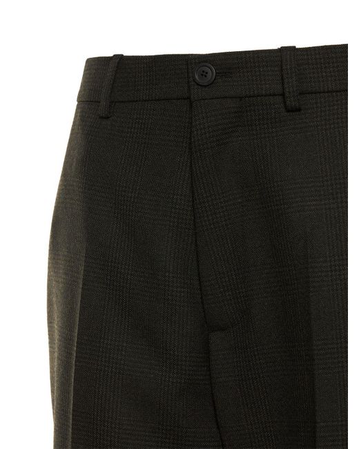 Balenciaga Black Wool Cropped Pants