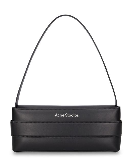 Acne Black Musubi Elongated Leather Shoulder Bag