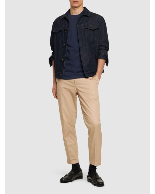 Pantalon chino droit en coton Maison Kitsuné pour homme en coloris Natural