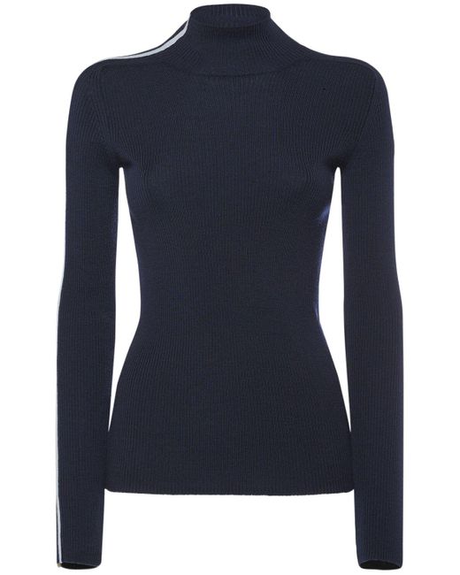 Moncler Blue Wool Turtleneck Sweater