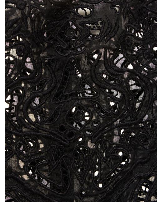 Haut en dentelle delphi Isabel Marant en coloris Black