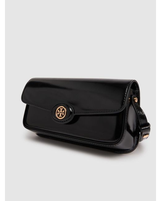 Tory Burch Black Tasche Aus Gebürstetem Leder "e/w Robinson"