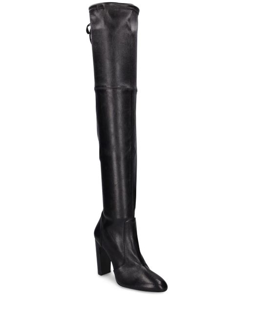 Stuart Weitzman Black 100Mm Vidaland Leather Knee High Boots