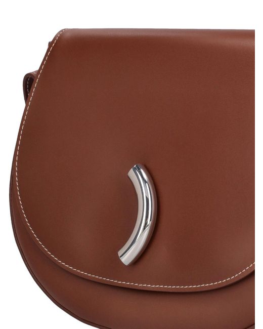 Little Liffner Brown Maccheroni Leather Saddle Bag