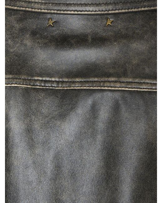 Golden Goose Deluxe Brand Black Journey Napa Leather Jacket W/pockets