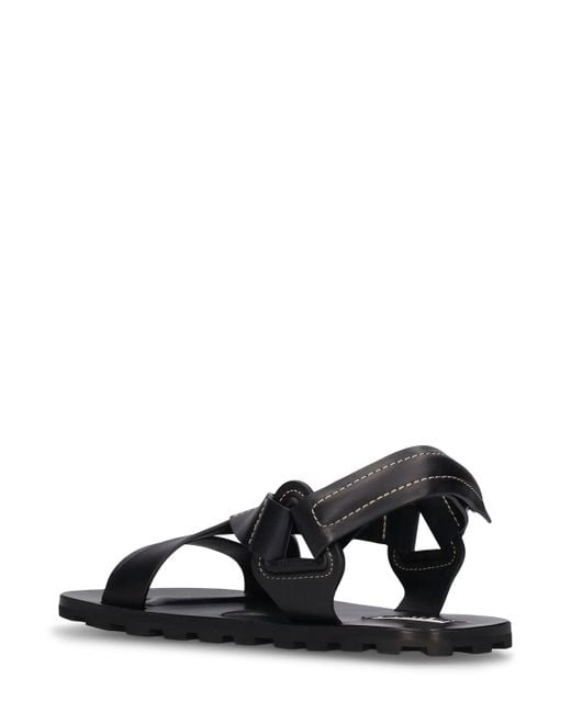 Sandalias de piel 10mm Jil Sander de color Black