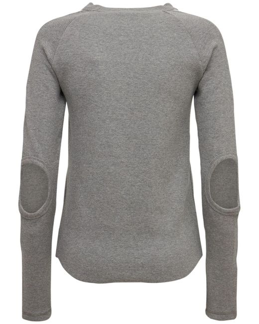 adidas Originals Blue Version Waffle Pack Long Sleeve Top in Gray | Lyst