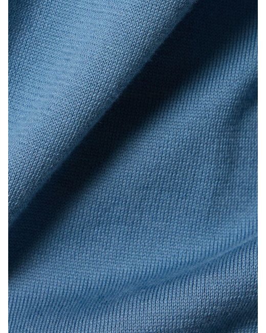 Tom Ford Blue Superfine Cotton Crewneck Sweater for men