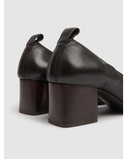 Lemaire Brown Square Ballerina Heels