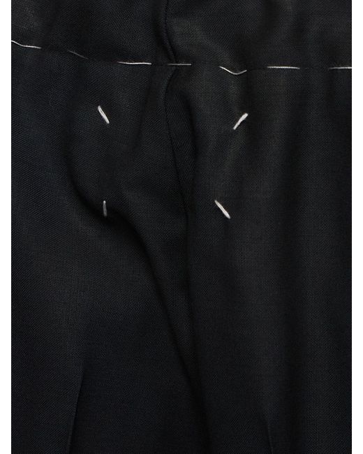 Maison Margiela Herren Hose Aus Wolle Und Mohair in Black für Herren