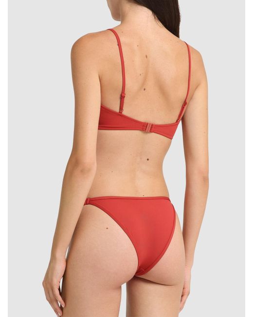 Tropic of C Infinity Recycled Tech Bikini Bottoms Red